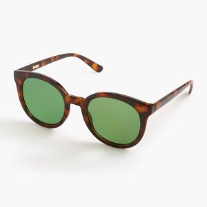 J. Crew Tortoise Sunglasses with Green Tint